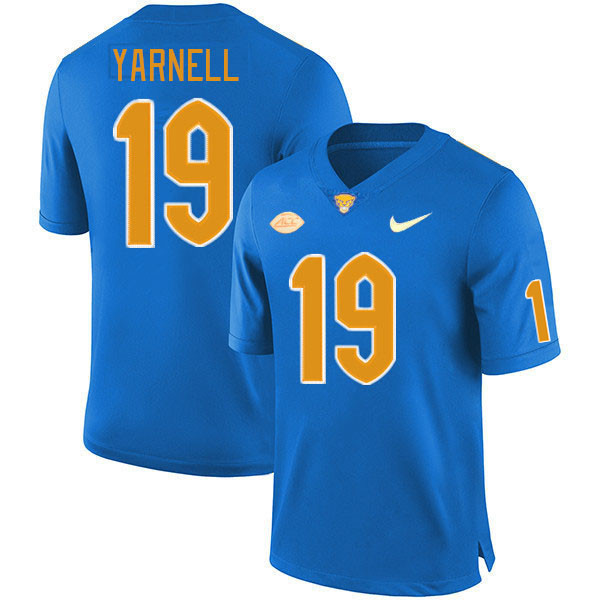 Pitt Panthers #19 Nate Yarnell College Football Jerseys Stitched Sale-Royal
